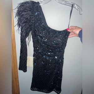 Black Sherri Hill Homecoming Dress